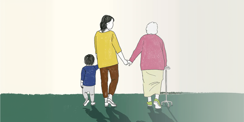 치매 가정의 현실과 사랑을 따뜻한 영상과 일러스트에 담아 전달했습니다. 썸네일 이미지