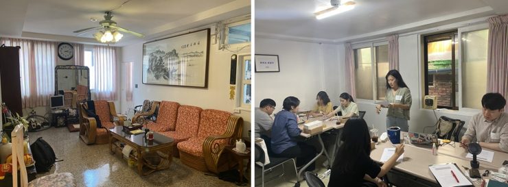 니트컴퍼니 내부. 구옥의 운치가 잘 담겨있다.